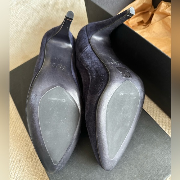 N.D.C. Made by Hand Blue Suede Heels, size 38.5 - Picture 3 of 9